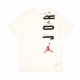 maglietta uomo m jordan air stretch crew WHITE/BLACK/GYM RED