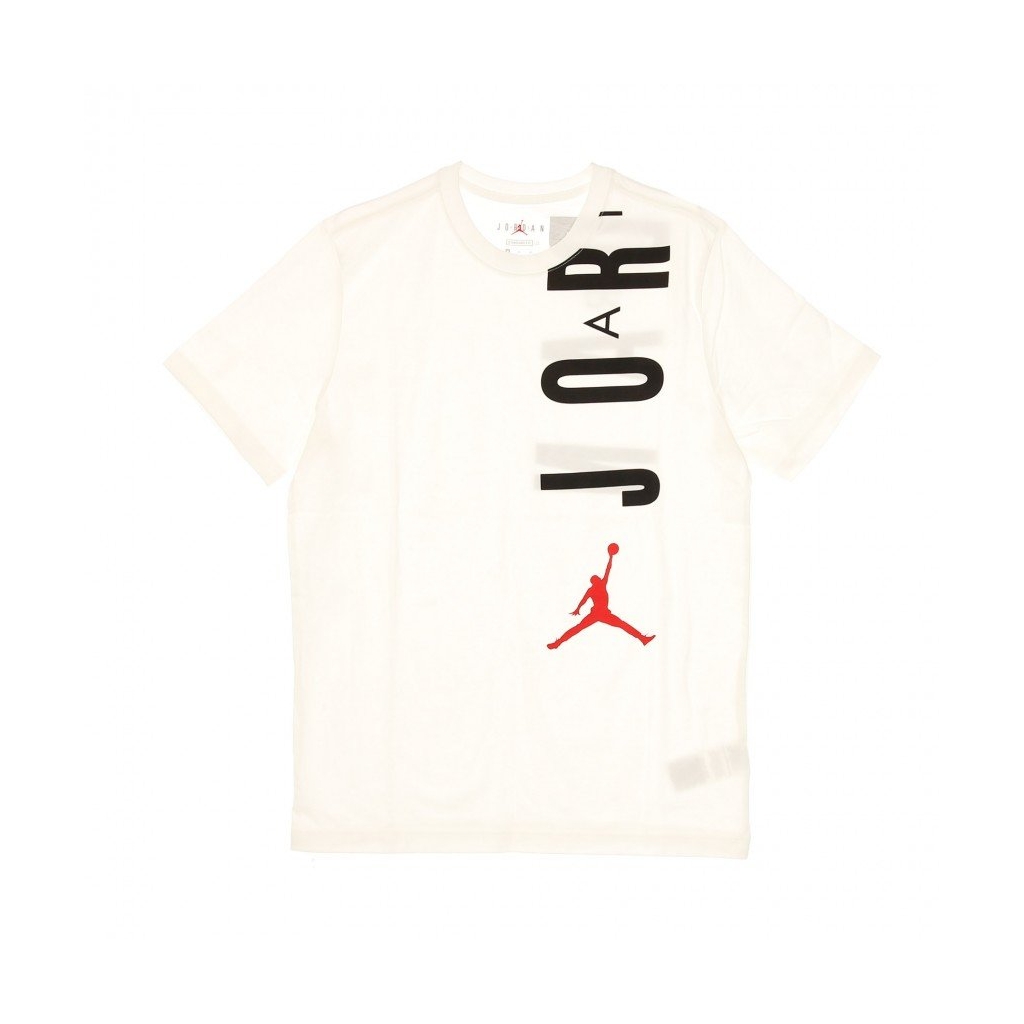 maglietta uomo m jordan air stretch crew WHITE/BLACK/GYM RED