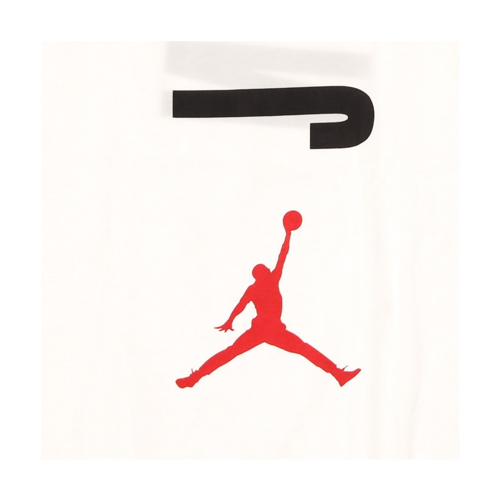 maglietta uomo m jordan air stretch crew WHITE/BLACK/GYM RED