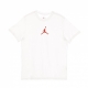 maglietta uomo m jumpman dry fit ss crew WHITE/GYM RED