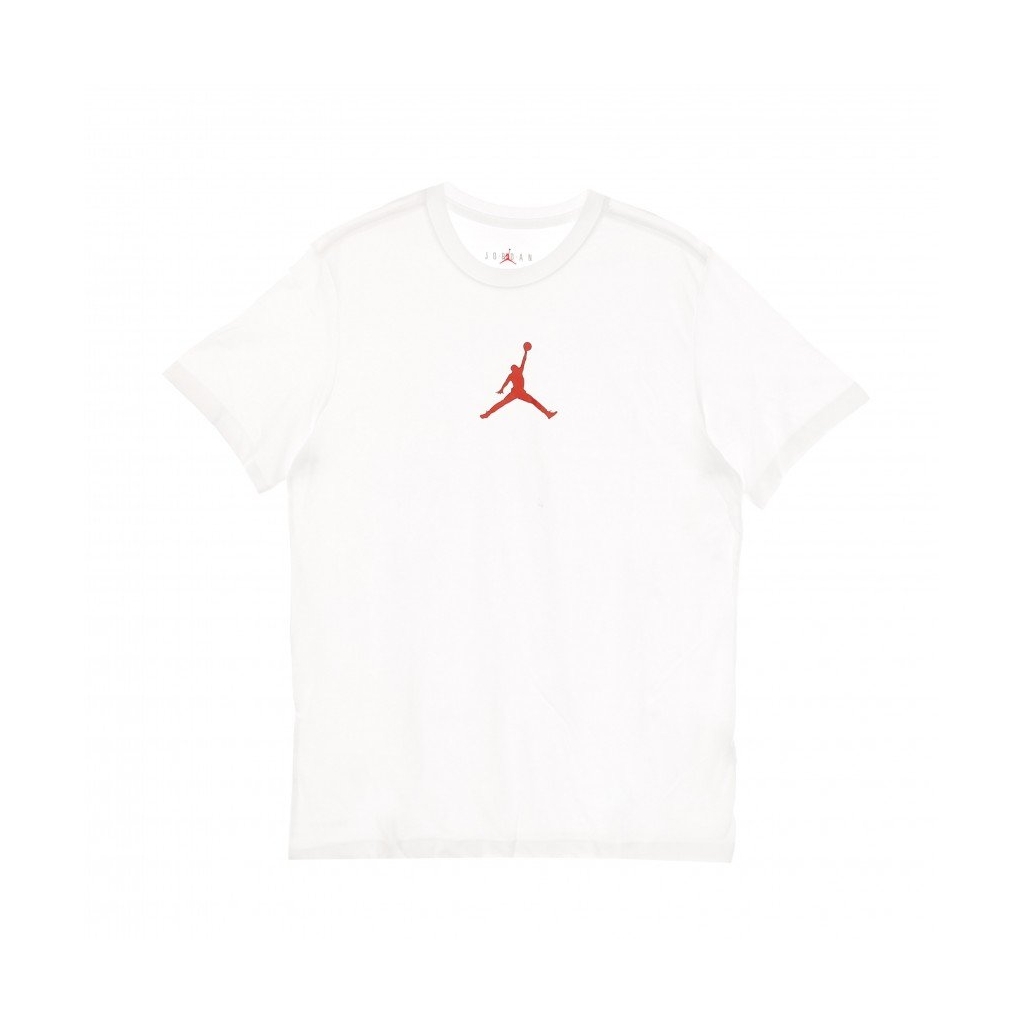 maglietta uomo m jumpman dry fit ss crew WHITE/GYM RED