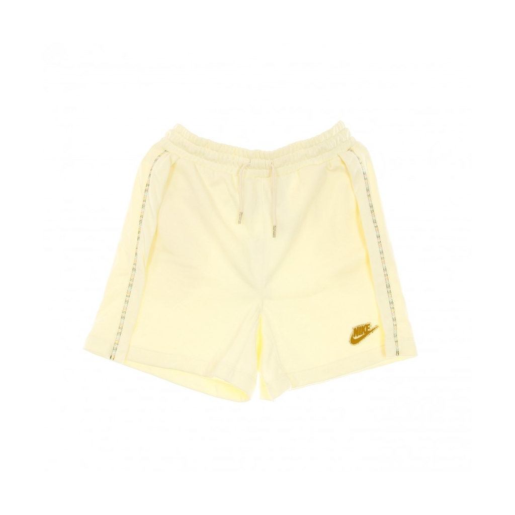 pantalone corto tuta donna w sportswear short earth day french terry COCONUT MILK/WHEAT