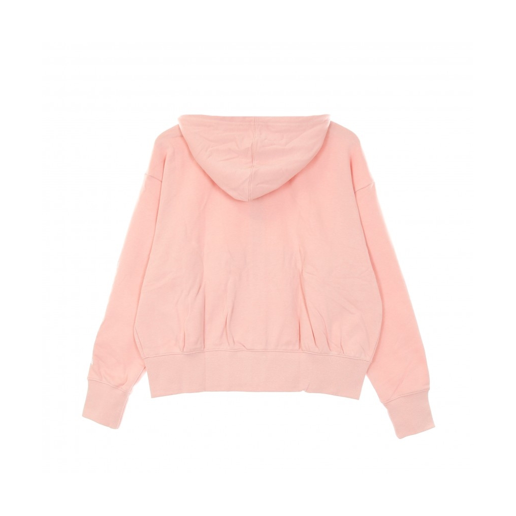 felpa cappuccio zip donna sportswear air top fleece PINK GLAZE/WHITE