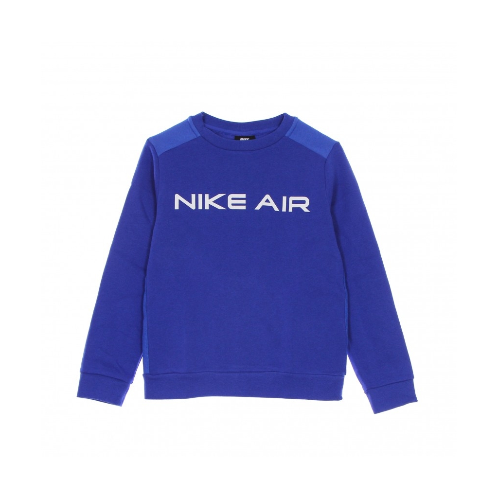 felpa girocollo ragazzo air crew GAME ROYAL/SIGNAL BLUE/WHITE