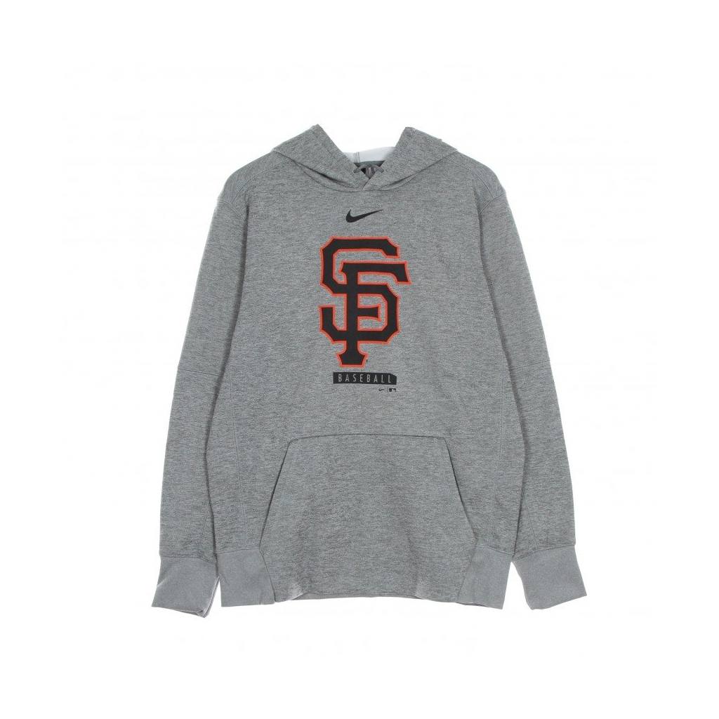 felpa cappuccio uomo mlb logo therma performance pullover hoodie safgia DARK GREY HEATHER