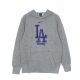 felpa cappuccio uomo mlb logo therma performance pullover hoodie losdod DARK GREY HEATHER