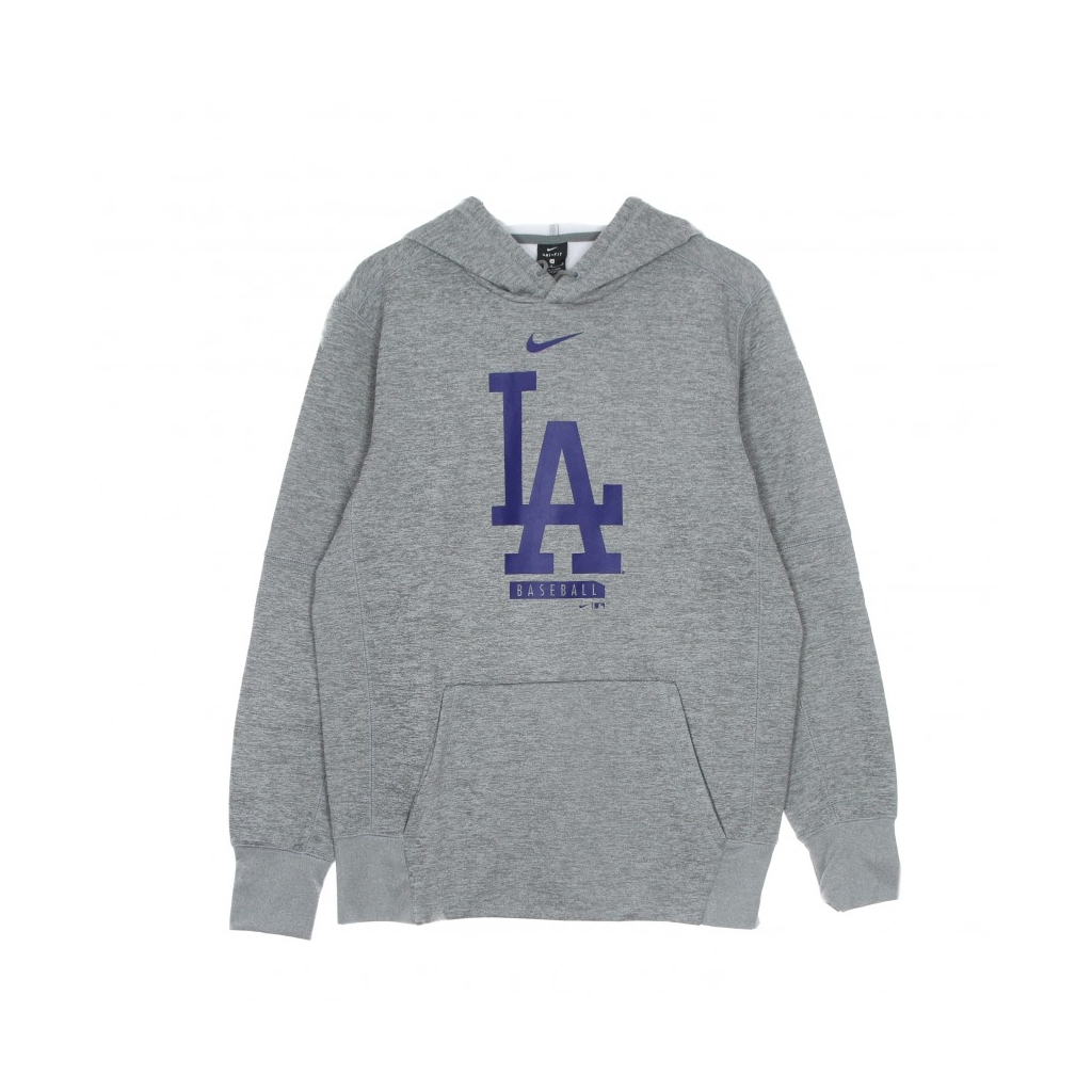 felpa cappuccio uomo mlb logo therma performance pullover hoodie losdod DARK GREY HEATHER