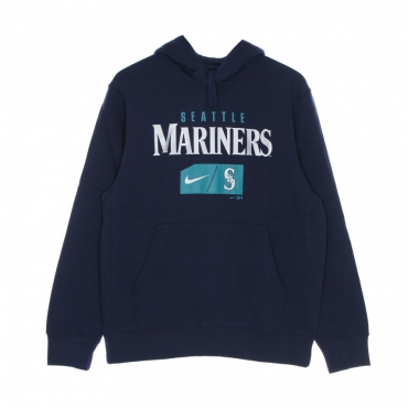 felpa cappuccio uomo mlb team lettering club pullover hoodie seamar MIDNIGHT NAVY