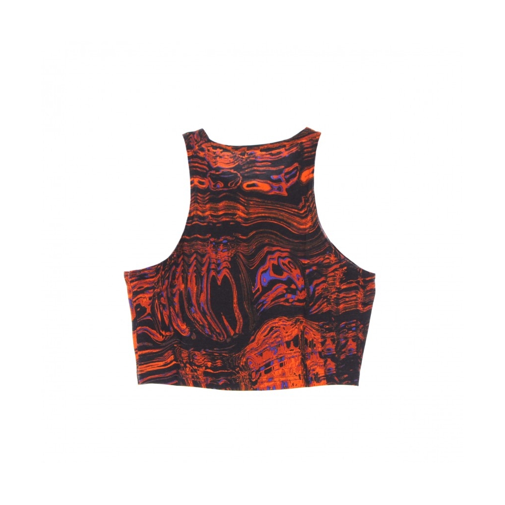 top donna w sportswear tank all over print BLACK/ORANGE