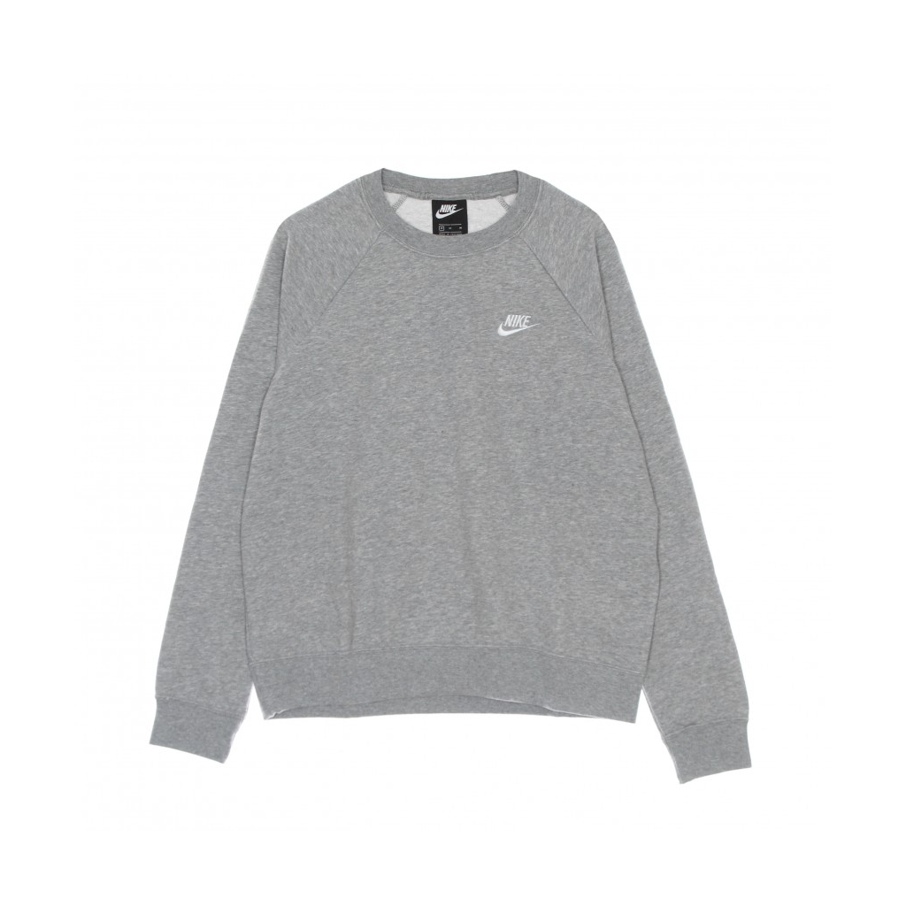 felpa girocollo donna w essential fleece crew DK GREY HEATHER/WHITE