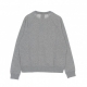 felpa girocollo donna w essential fleece crew DK GREY HEATHER/WHITE