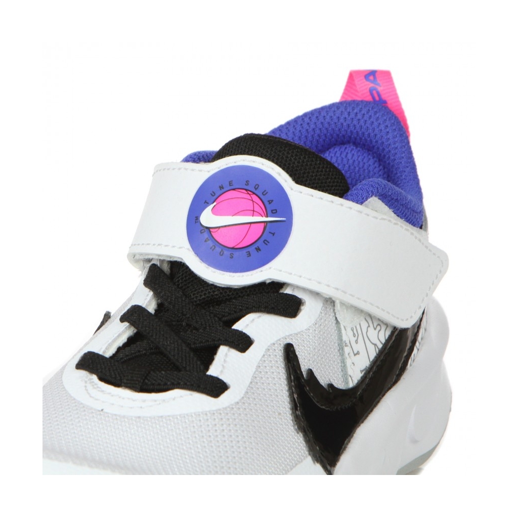 scarpa bassa bambino team hustle d 10 se x space jam ps WHITE/BLACK/HYPER ROYAL/PINK BLAST