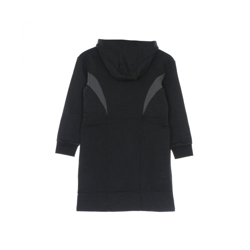 vestito ragazza air fleece dress BLACK/DK SMOKE GREY