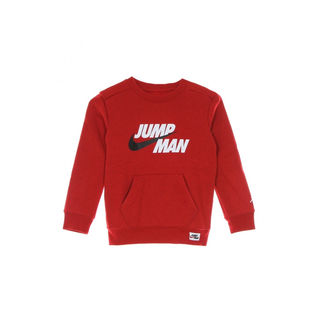 felpa girocollo bambino jumpman by nike crew GYM RED