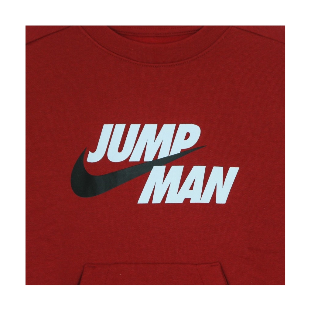 felpa girocollo bambino jumpman by nike crew GYM RED