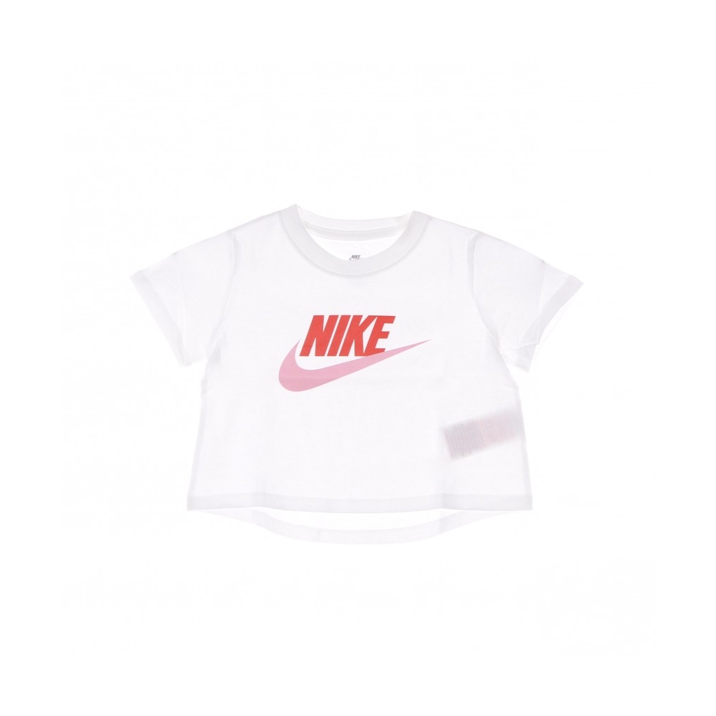 maglietta corta ragazza g sportswear tee crop futura WHITE/MAGIC EMBER/PINK FOAM