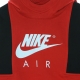 felpa cappuccio ragazzo nike air po hoodie UNIVERSITY RED/BLACK/WHITE