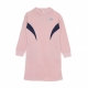 vestito ragazza air fleece dress PINK GLAZE/MIDNIGHT NAVY