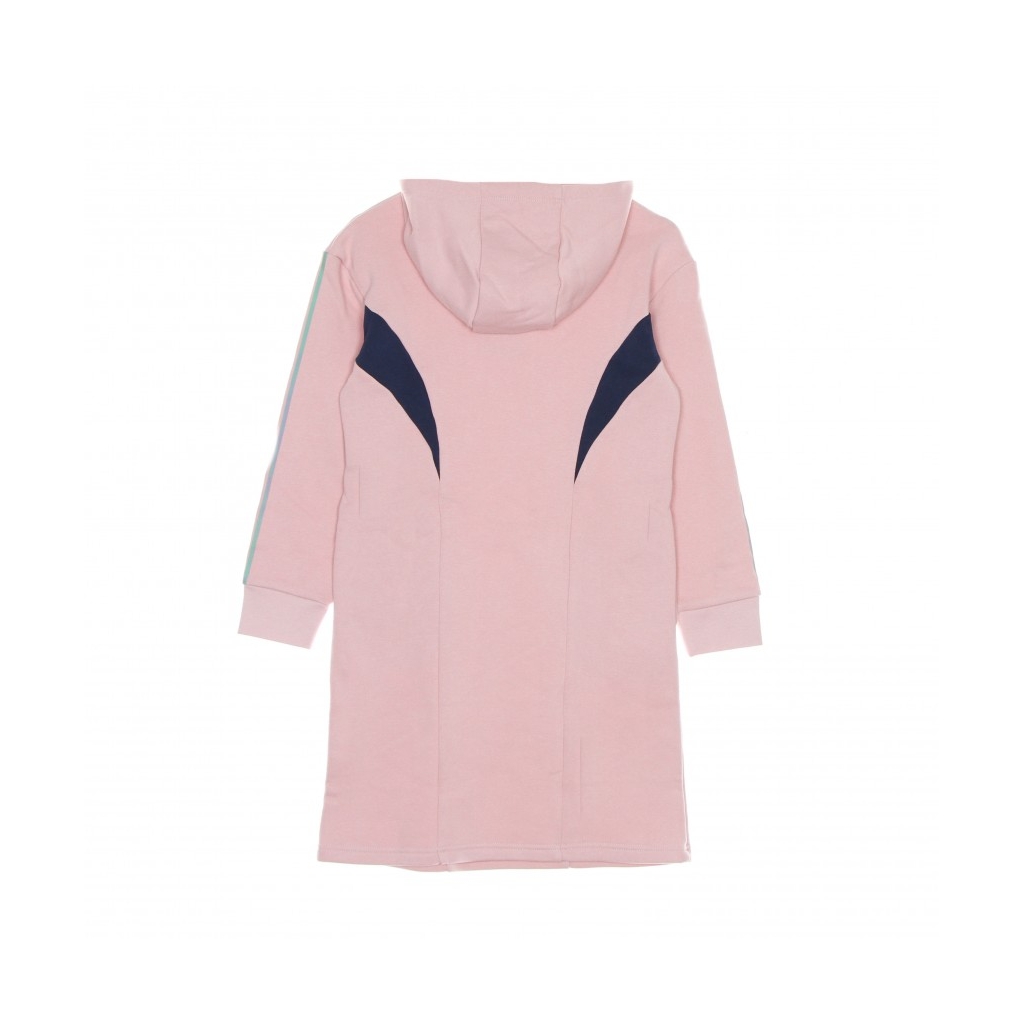 vestito ragazza air fleece dress PINK GLAZE/MIDNIGHT NAVY