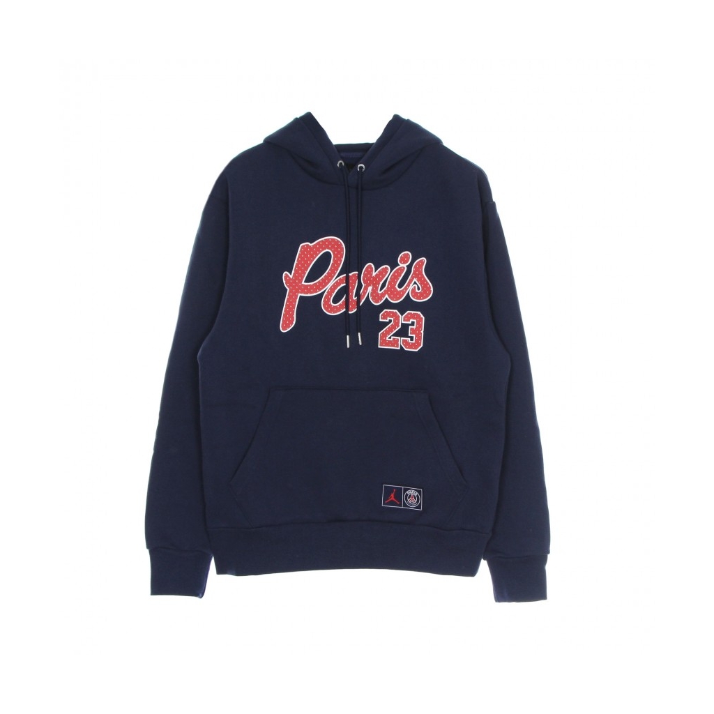 felpa cappuccio uomo paris saint germain statement fleece po hoodie MIDNIGHT NAVY