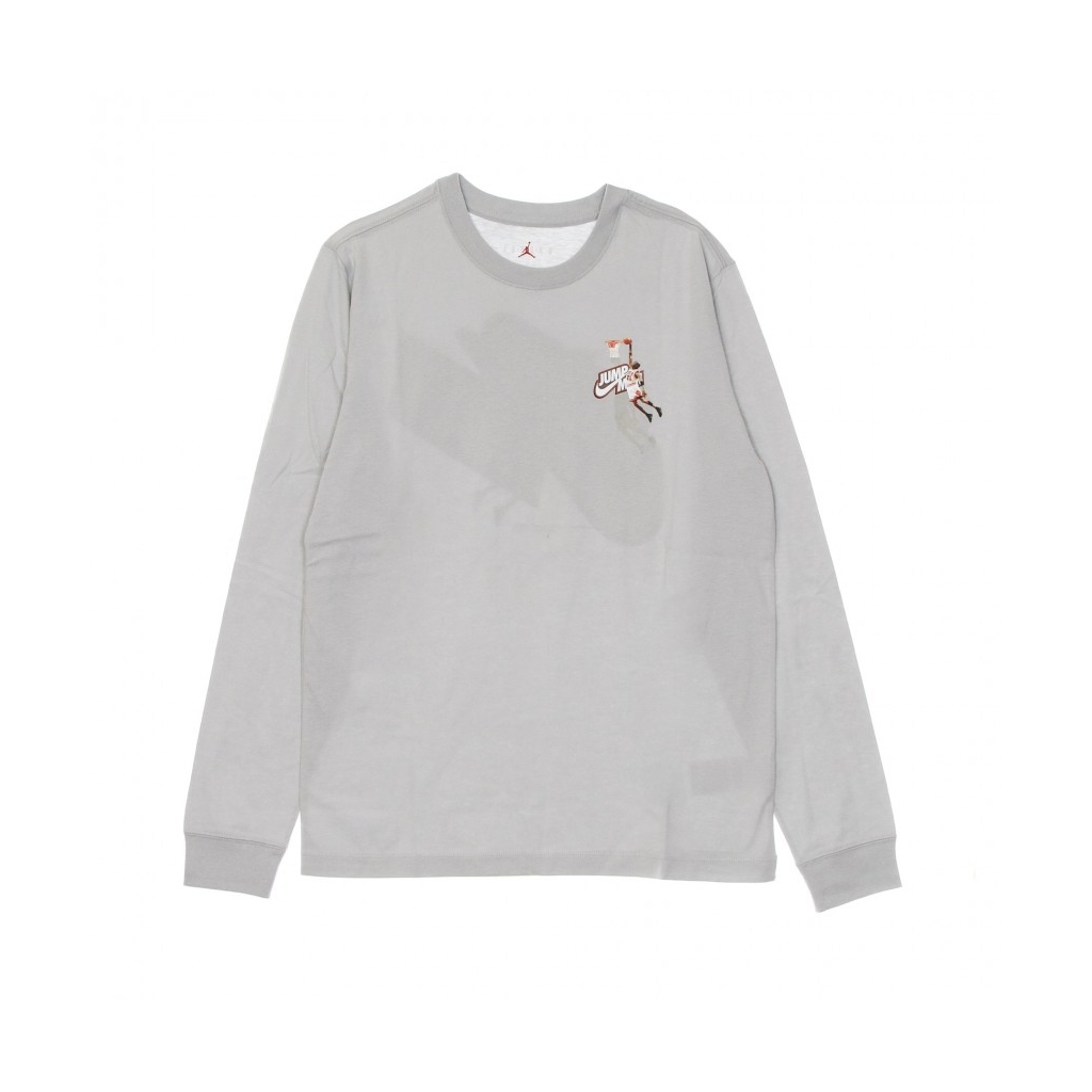 maglietta manica lunga uomo jumpman l/s tee GREY FOG/CHILE RED