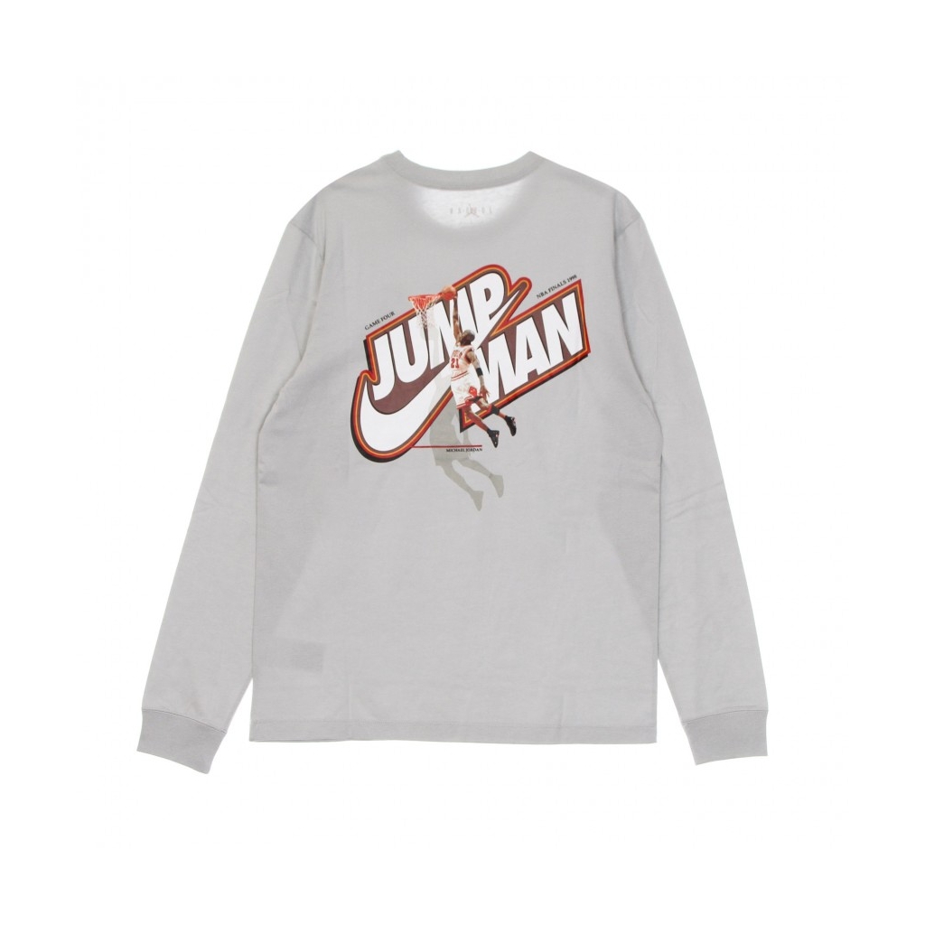 maglietta manica lunga uomo jumpman l/s tee GREY FOG/CHILE RED