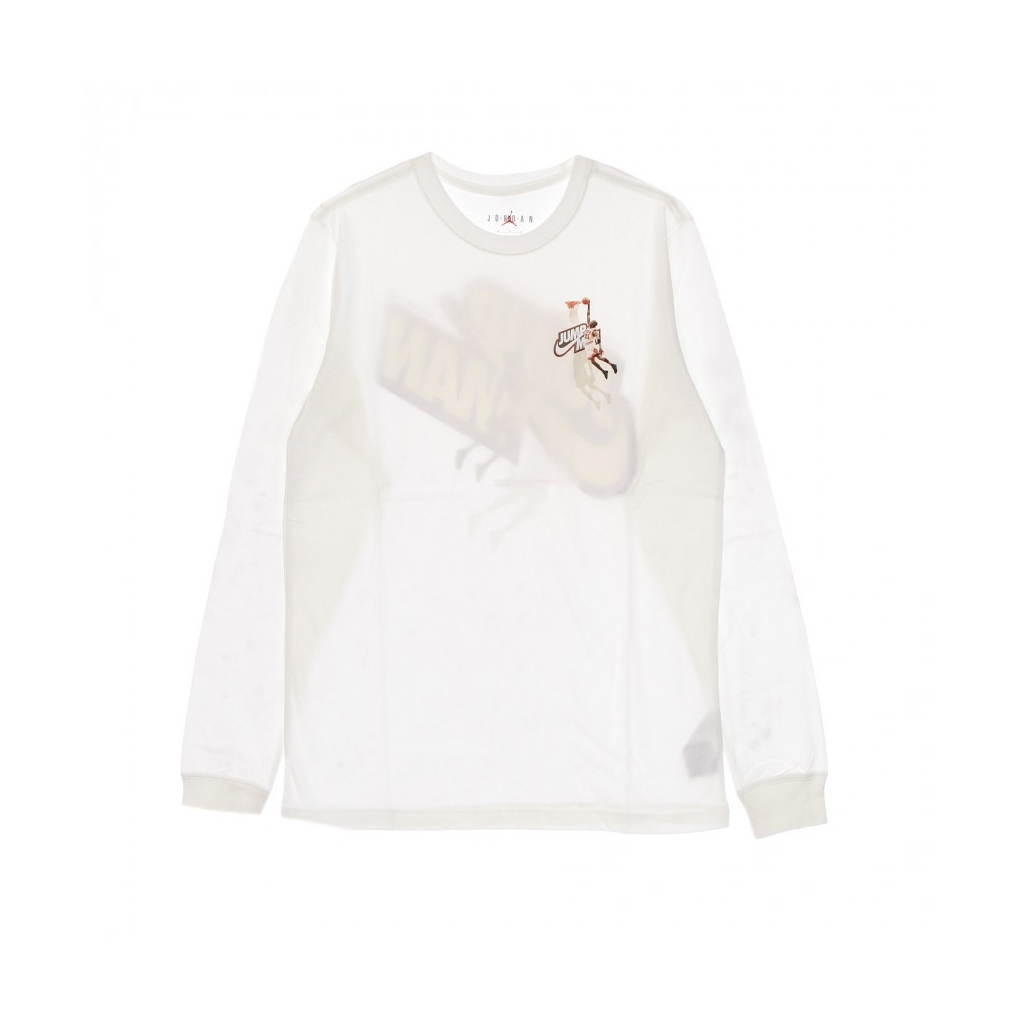 maglietta manica lunga uomo jumpman l/s tee WHITE/CHILE RED