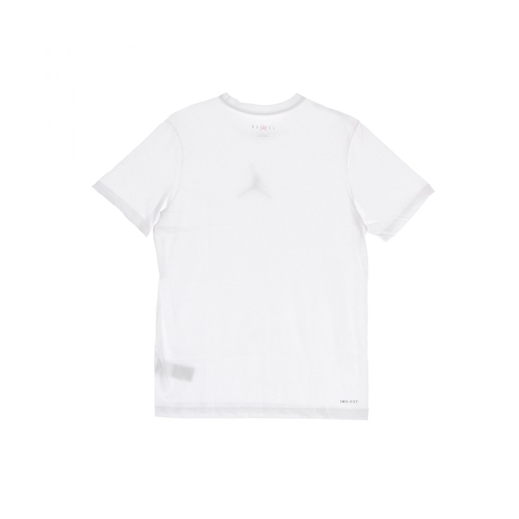 maglietta uomo m jumpman dry fit ss crew WHITE/BLACK