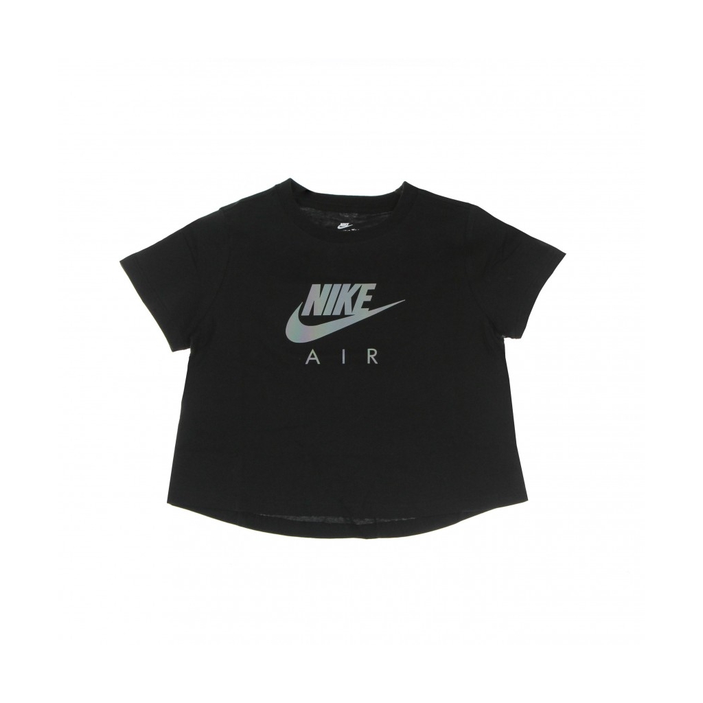 maglietta corta ragazza crop nike air tee BLACK