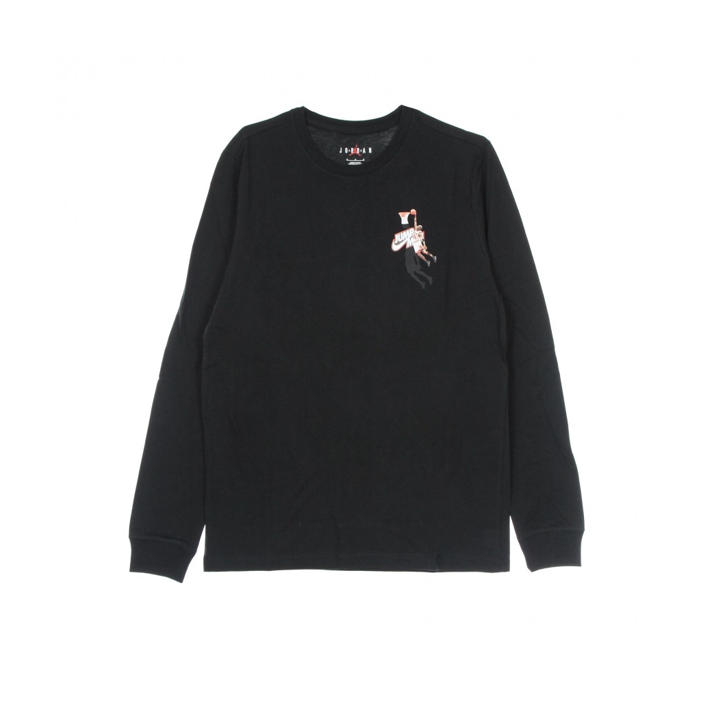 maglietta manica lunga uomo jumpman l/s tee BLACK/CHILE RED