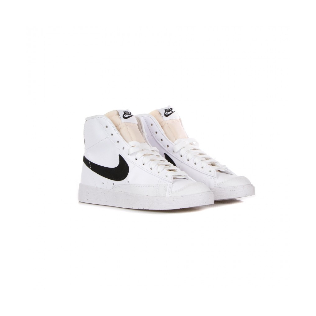 scarpa alta donna w blazer mid 77 next nature WHITE/BLACK