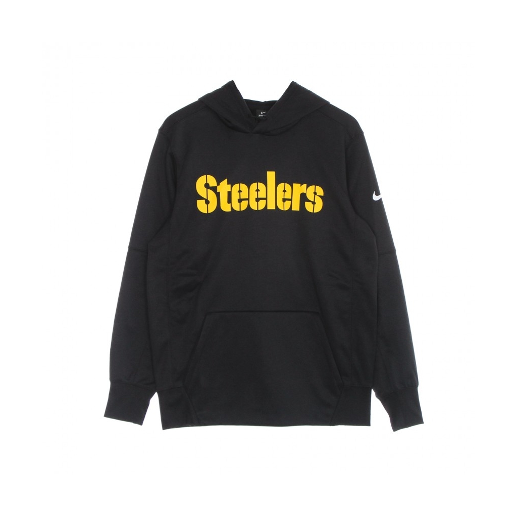 felpa cappuccio uomo nfl wordmark therma pullover hoodie pitste BLACK/ORIGINAL TEAM COLORS