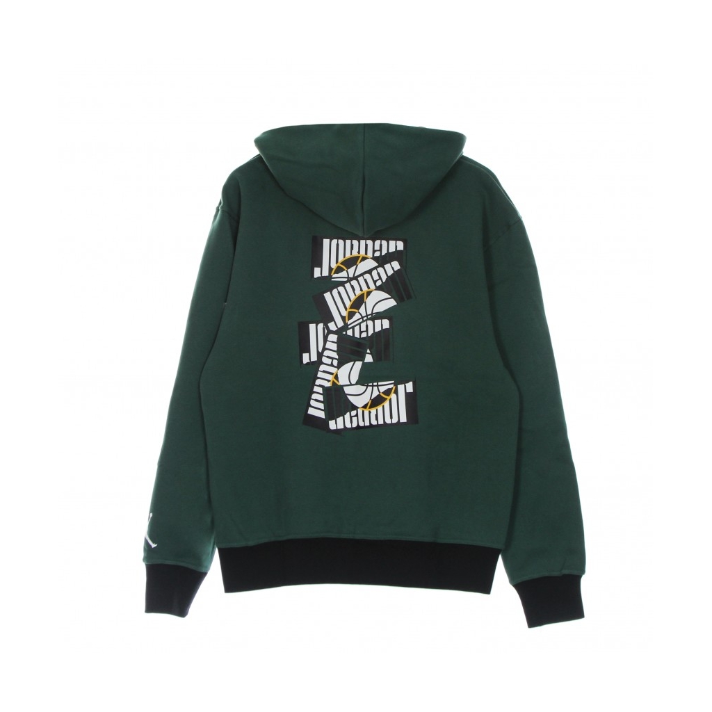 felpa cappuccio uomo sport dna hbr fleece po hoodie NOBLE GREEN/BLACK