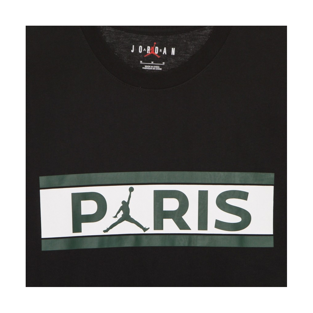 maglietta uomo paris saint germain wordmark tee BLACK/NOBLE GREEN