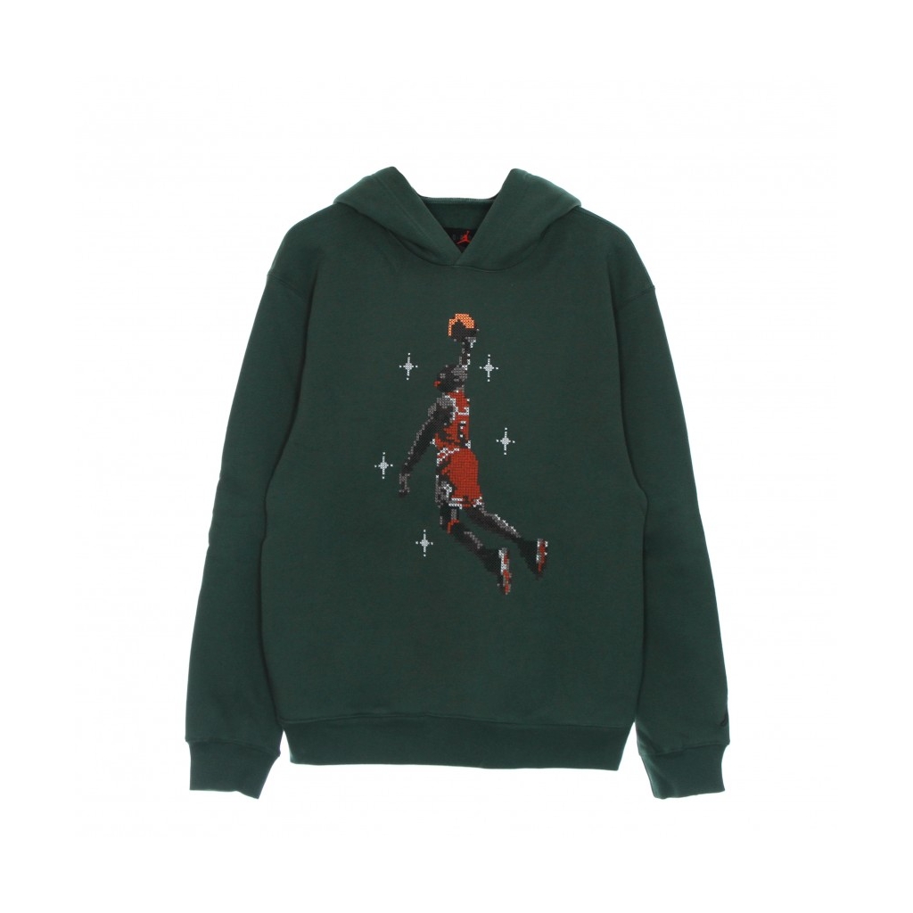 felpa cappuccio uomo essential fleece holiday po hoodie NOBLE GREEN