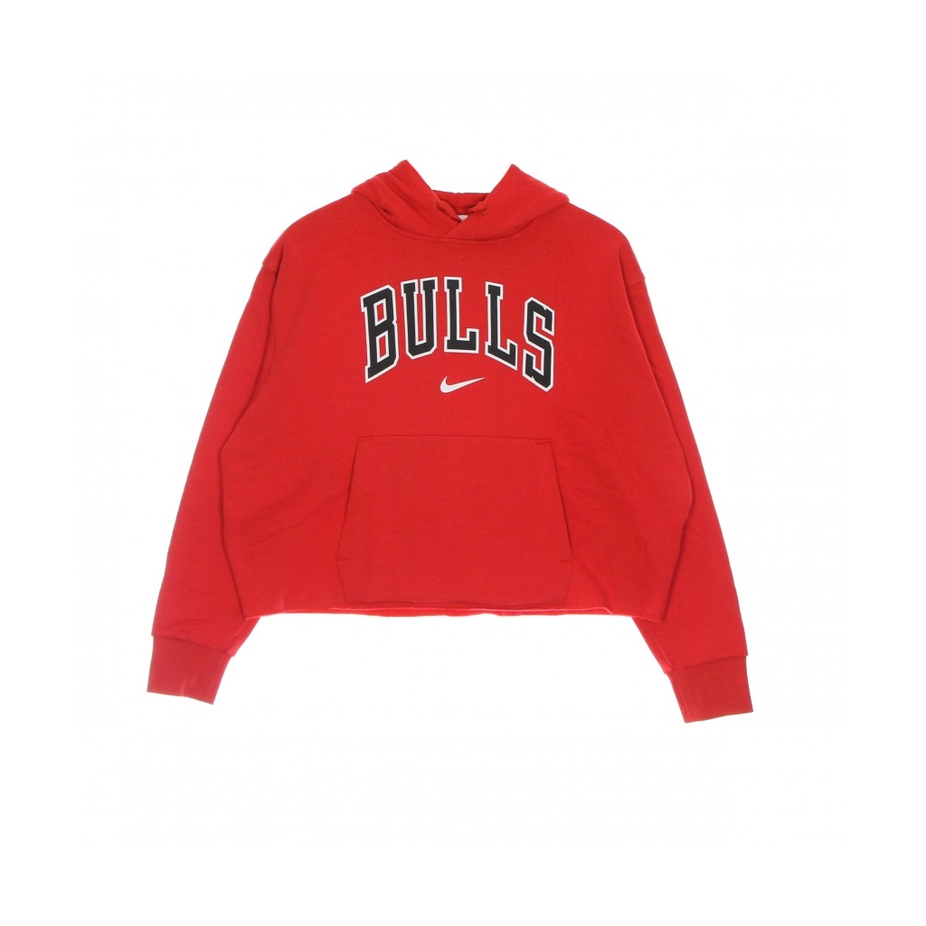 felpa cappuccio donna nba fleece essential po hoodie chibul UNIVERSITY RED