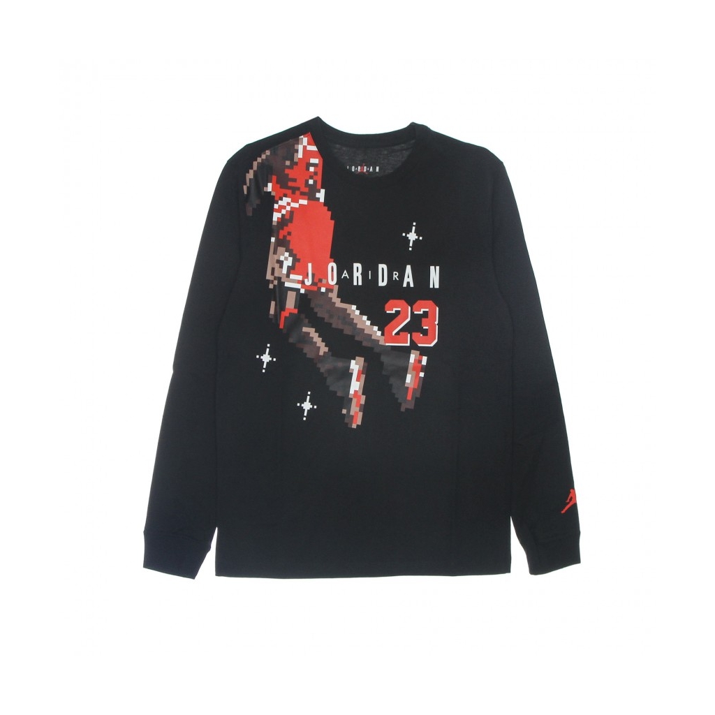 maglietta manica lunga uomo brand holiday l/s crew BLACK/CHILE RED