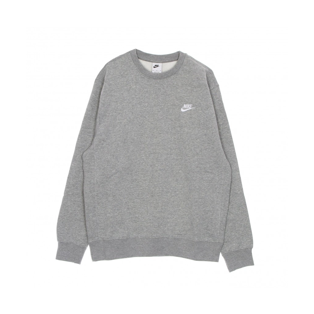 felpa girocollo uomo club crew bb DK GREY HEATHER/WHITE