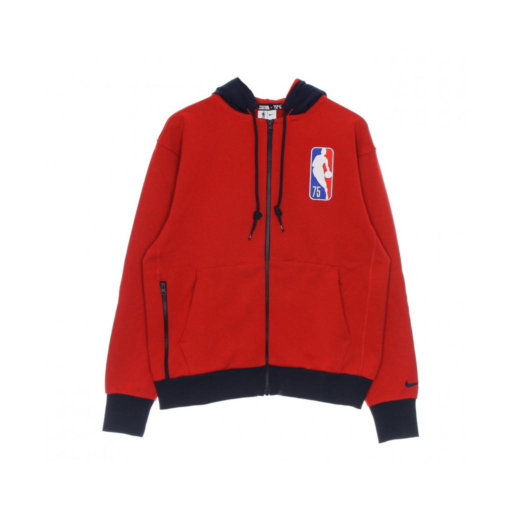 felpa cappuccio zip uomo nba fleece full-zip hoodie bronet UNIVERSITY RED/COLLEGE NAVY