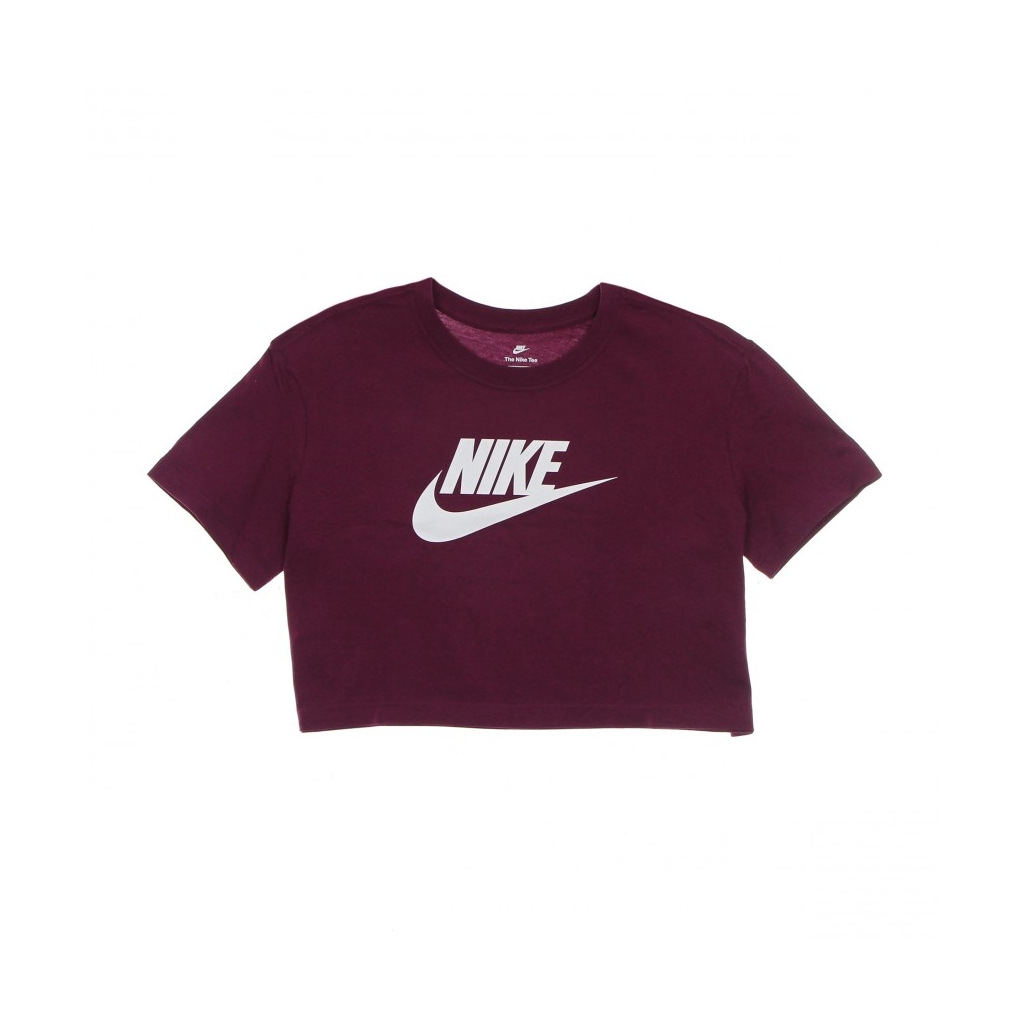 burgundy nike crop top