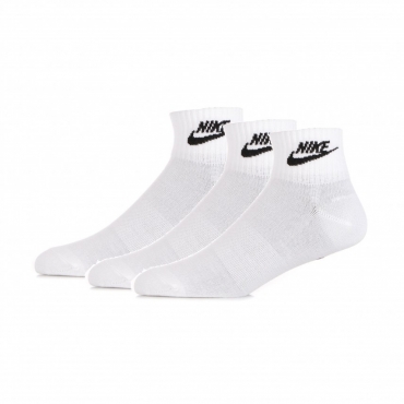 calza bassa uomo sportswear everyday essential ankle socks WHITE/BLACK