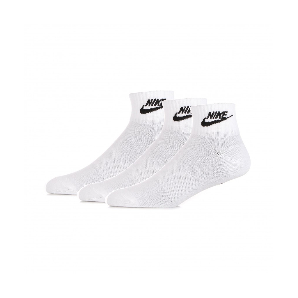 calza bassa uomo sportswear everyday essential ankle socks WHITE/BLACK