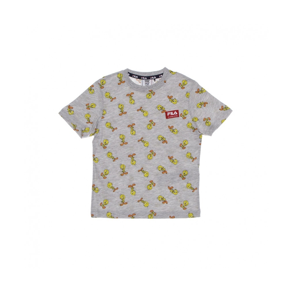 maglietta bambino laarge all over print tee LIGHT GREY MELANGE/BIRDY