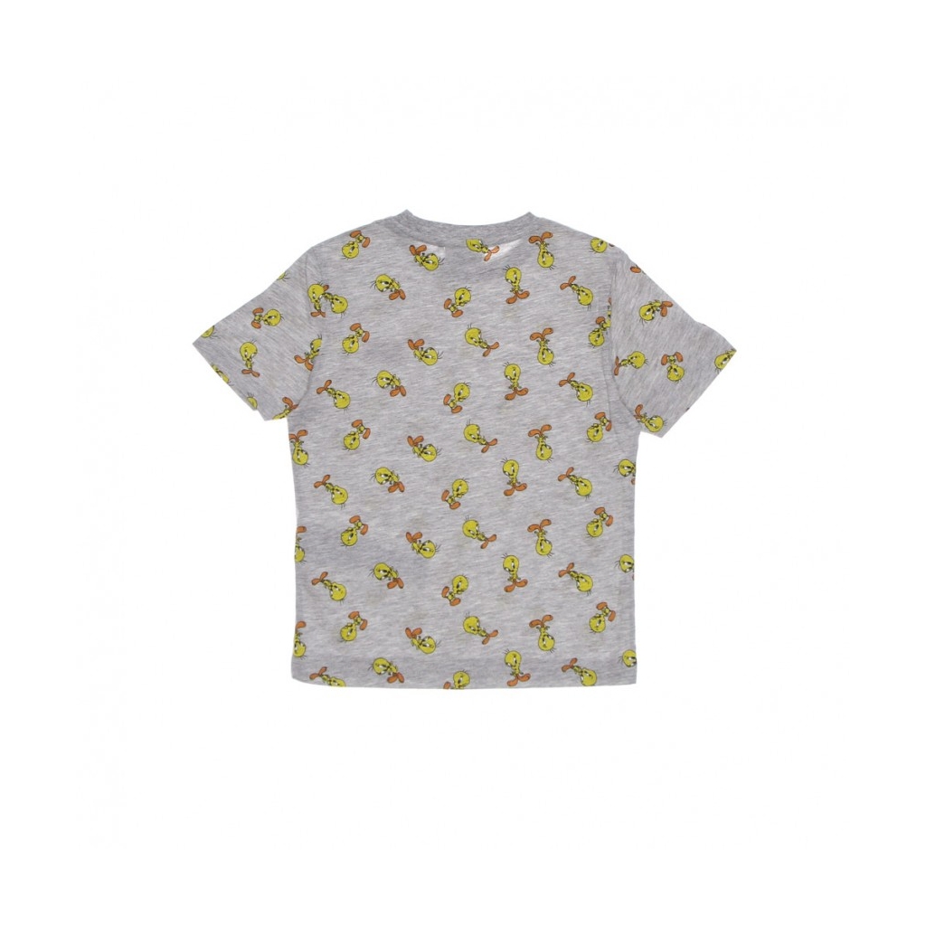 maglietta bambino laarge all over print tee LIGHT GREY MELANGE/BIRDY