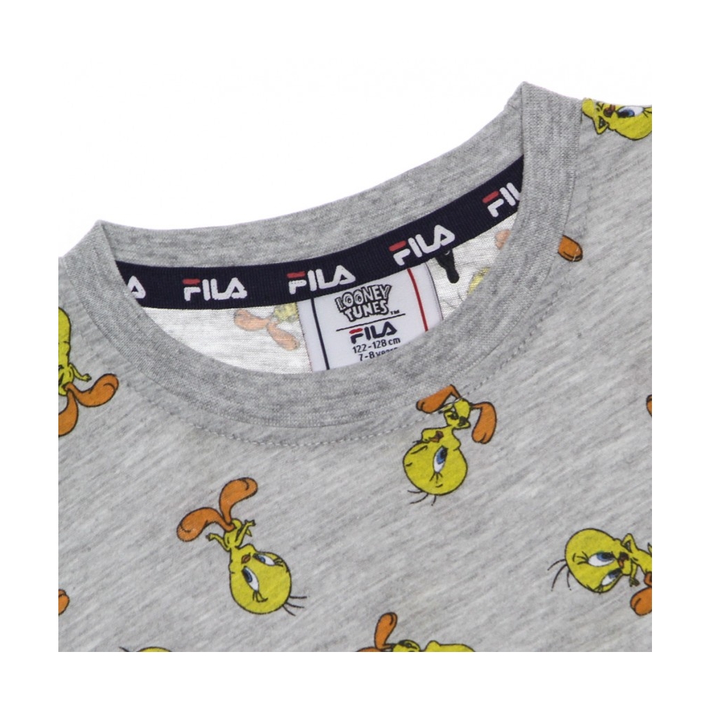 maglietta bambino laarge all over print tee LIGHT GREY MELANGE/BIRDY