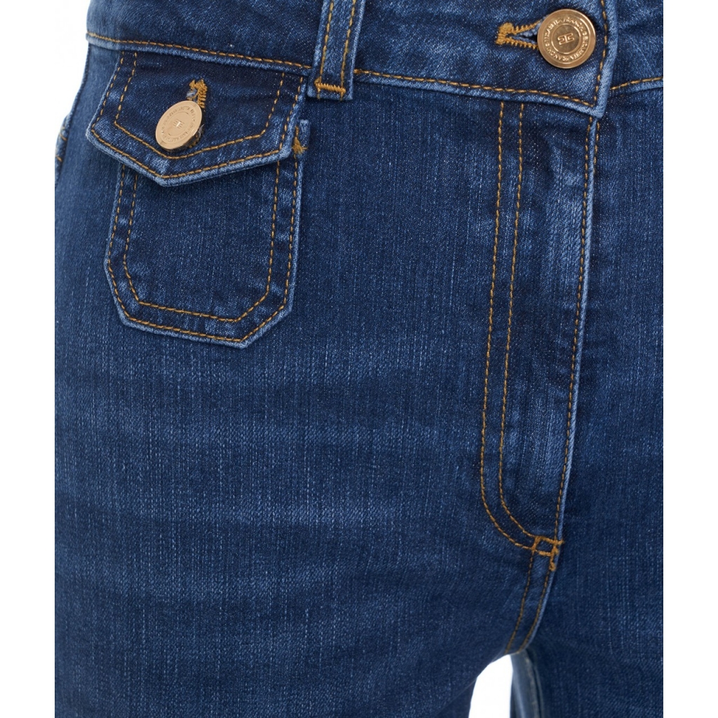 Jeans con orlo sfrangiato blu | Bowdoo.com