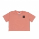 maglietta corta donna cropped fine tee ROSE DAWN