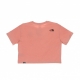 maglietta corta donna cropped fine tee ROSE DAWN