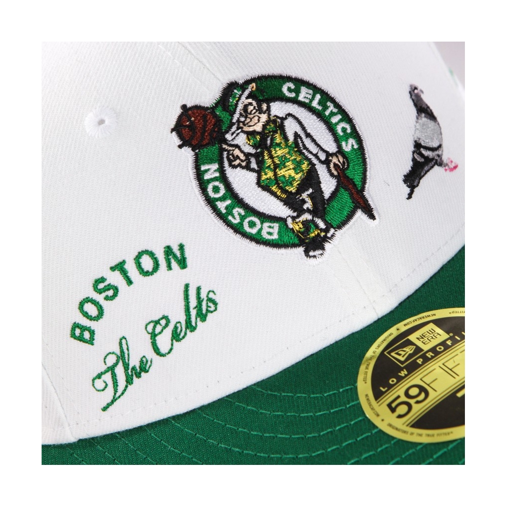 New Era Boston Celtics Staple NBA 59FIFTY Unisex Low Profile Cap White  13099853