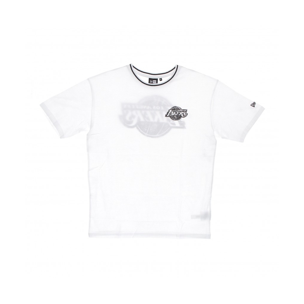 maglietta uomo nba distressed graphic oversized tee loslak WHITE